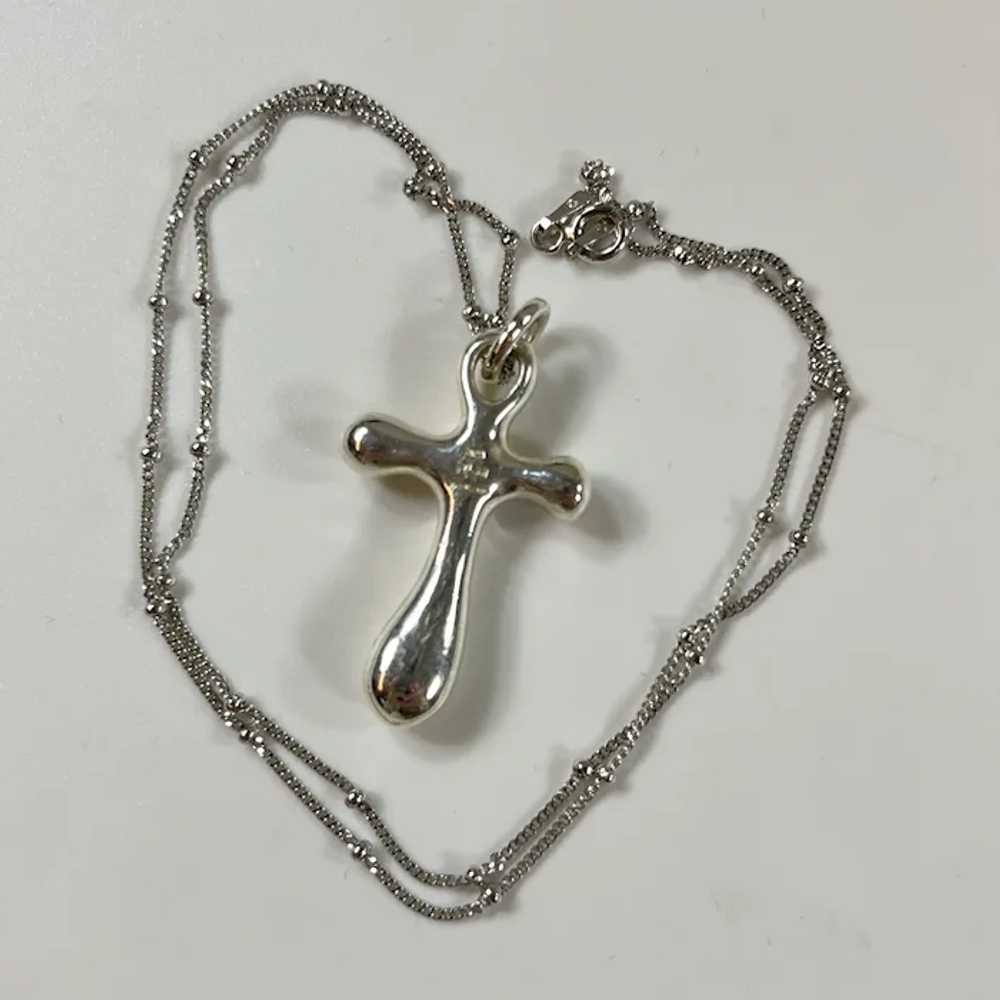 Vintage RLM Sterling Silver Cross Pendant and 18 … - image 2