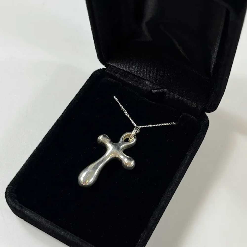 Vintage RLM Sterling Silver Cross Pendant and 18 … - image 4