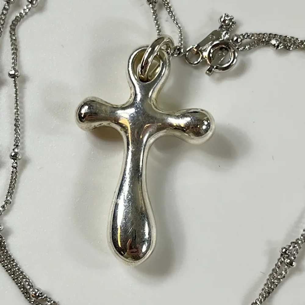 Vintage RLM Sterling Silver Cross Pendant and 18 … - image 6