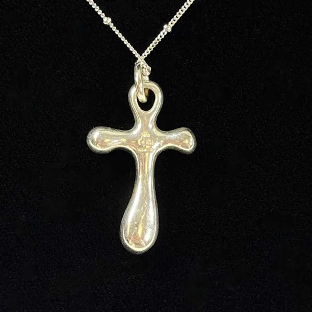 Vintage RLM Sterling Silver Cross Pendant and 18 … - image 9