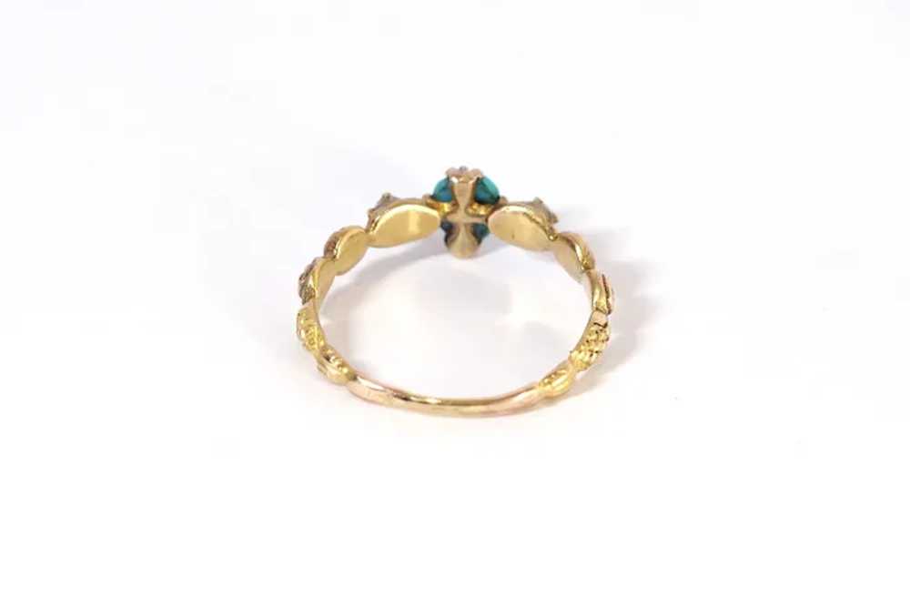 French Georgian ring in 18k gold, antique diamond… - image 3