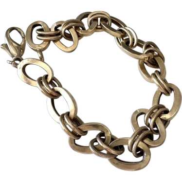 French 18k Gold Link Bracelet - image 1