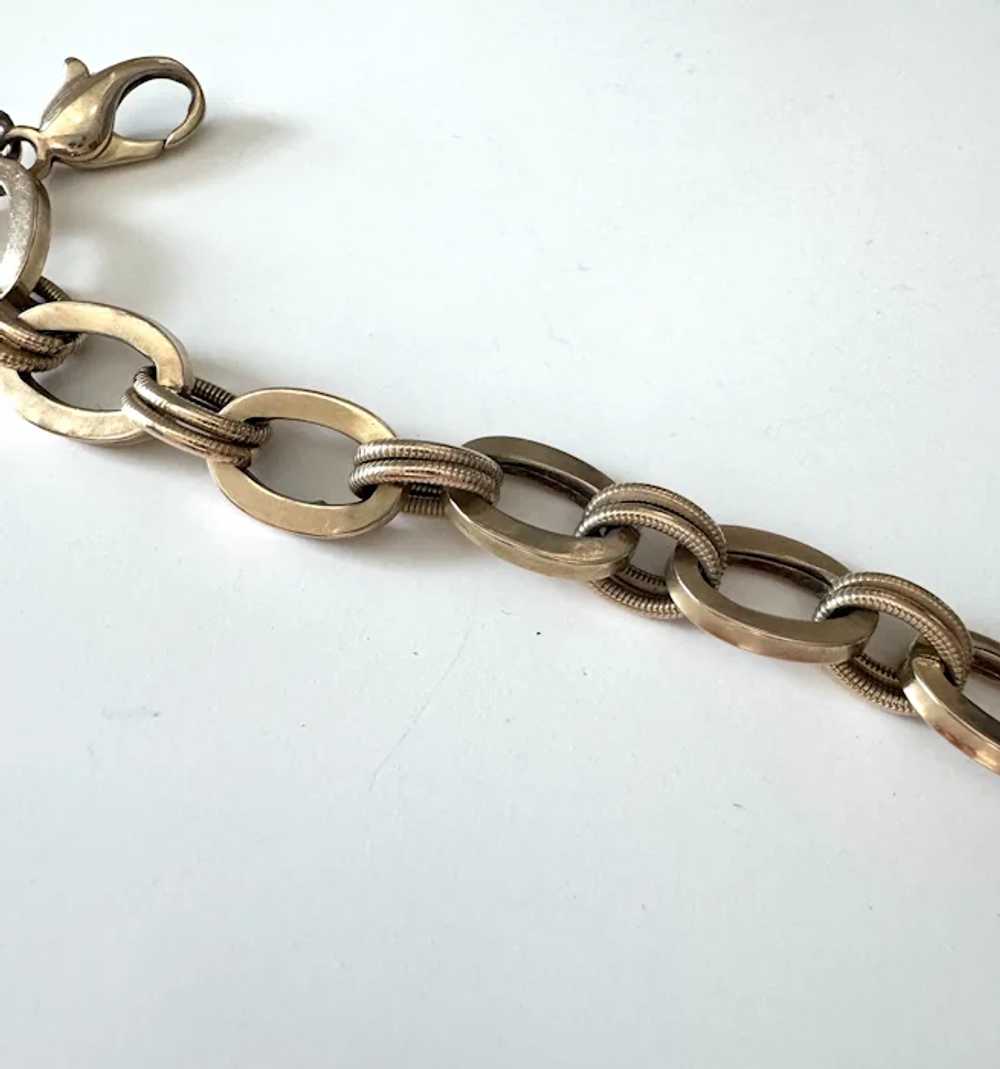 French 18k Gold Link Bracelet - image 3