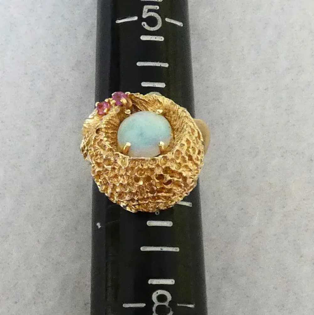 14K Opal & Ruby Ring - image 7