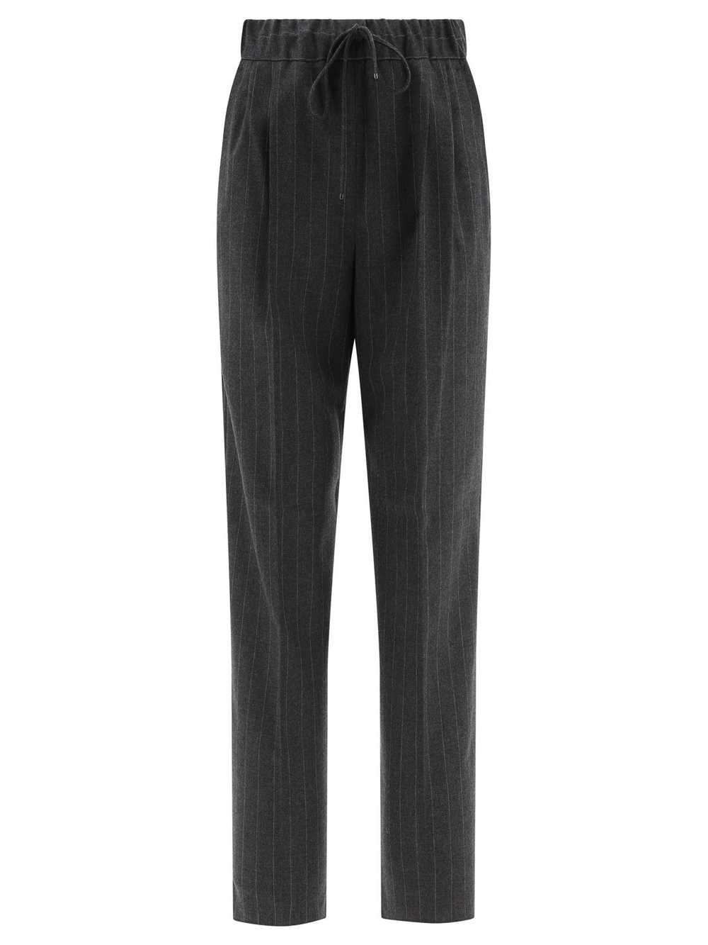 Max Mara Max Mara Cashmere Pinstriped Trousers - image 1