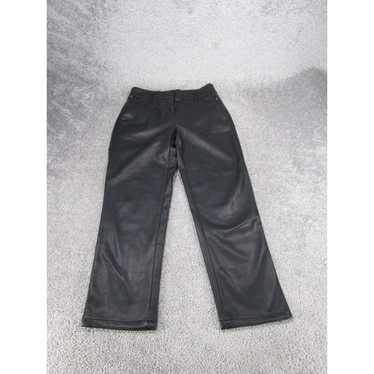 Loft Loft Pants Womens 4 Black Faux Leather Trouse