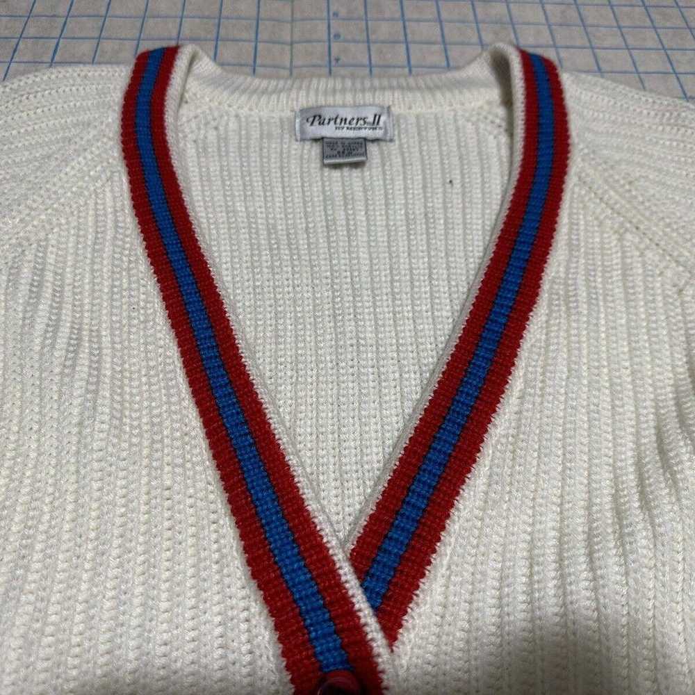 Vintage Cable Knit Acrylic Ivory Cardigan Sweater… - image 6