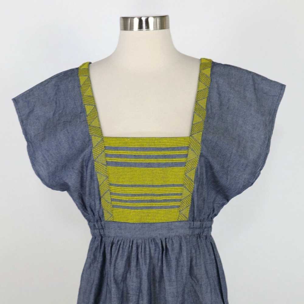 Vintage WHIT NY Tunic Dress M Medium Chambray Blu… - image 3