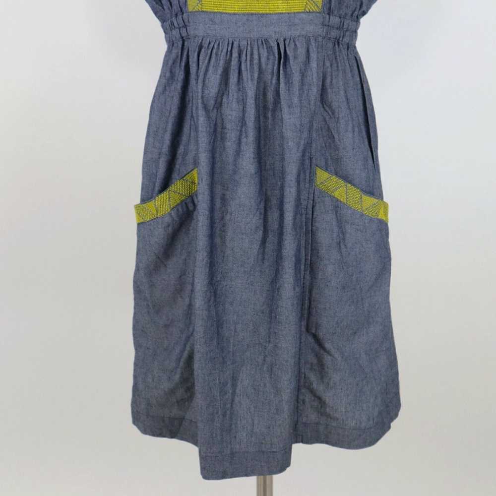 Vintage WHIT NY Tunic Dress M Medium Chambray Blu… - image 4