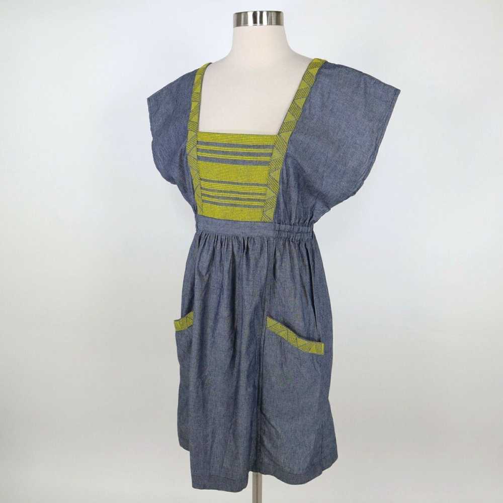 Vintage WHIT NY Tunic Dress M Medium Chambray Blu… - image 7