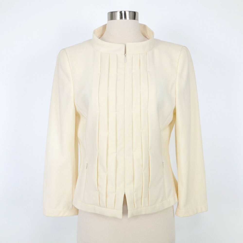 Akris Akris Wool Blazer Jacket 8 Cream Ivory Whit… - image 1