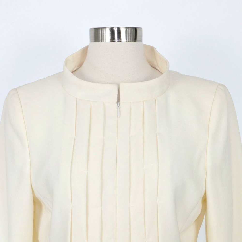 Akris Akris Wool Blazer Jacket 8 Cream Ivory Whit… - image 2