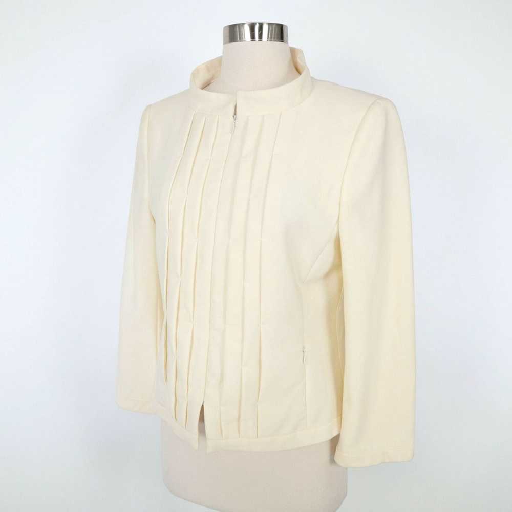 Akris Akris Wool Blazer Jacket 8 Cream Ivory Whit… - image 6