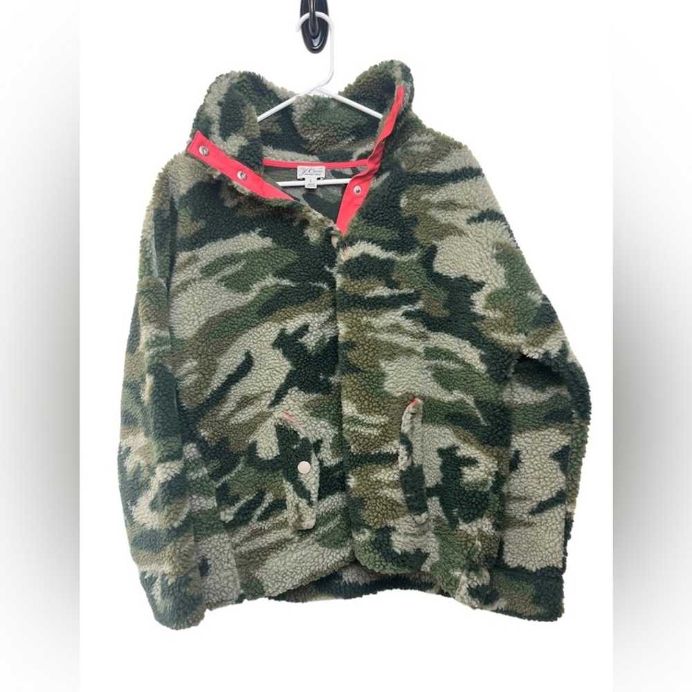 J. Crew Vintage Fleece Camo Snap Collar Sherpa Pu… - image 4