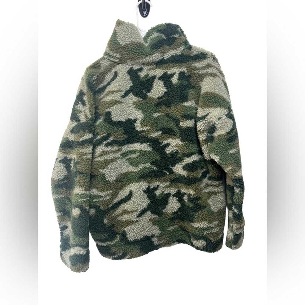 J. Crew Vintage Fleece Camo Snap Collar Sherpa Pu… - image 5