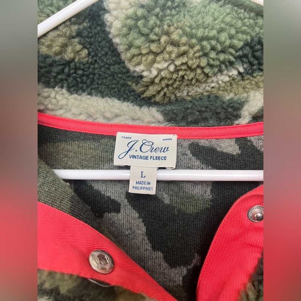 J. Crew Vintage Fleece Camo Snap Collar Sherpa Pu… - image 7