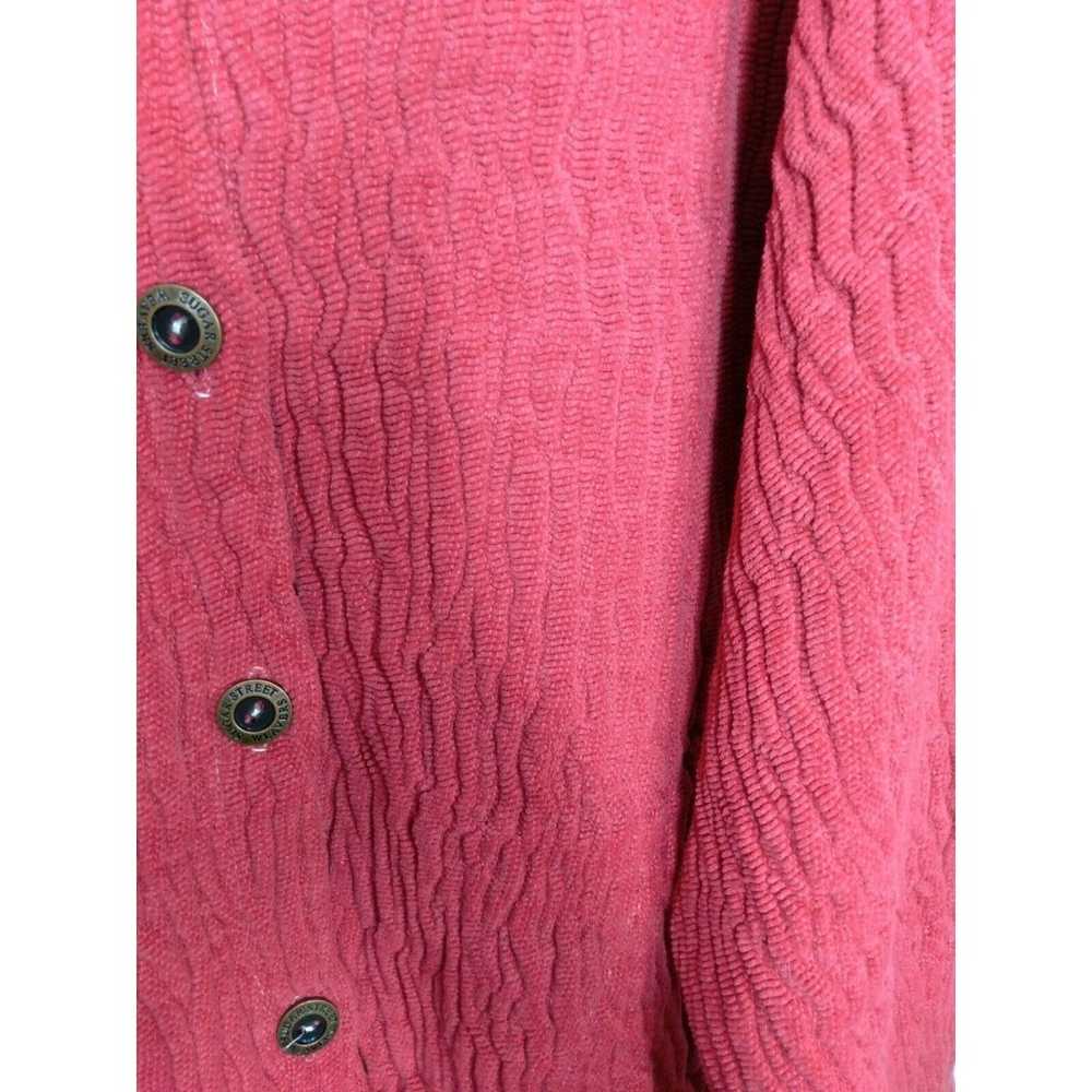 Sugar Street Weavers Pink Textured Button Down Th… - image 3