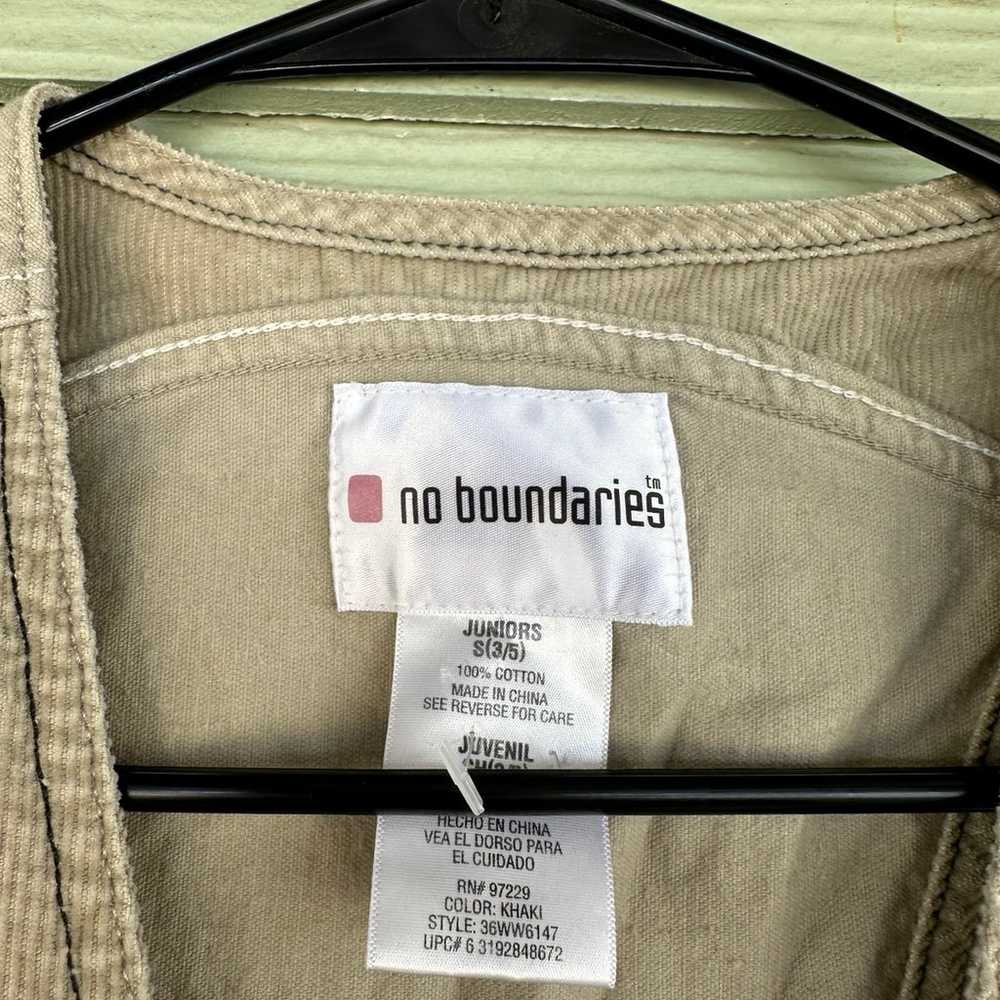 Vintage y2k No Boundaries tan mini corduroy butto… - image 3