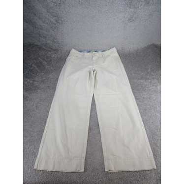 Vintage L.L. Bean Pants Womens 16 Ivory Cotton Tr… - image 1