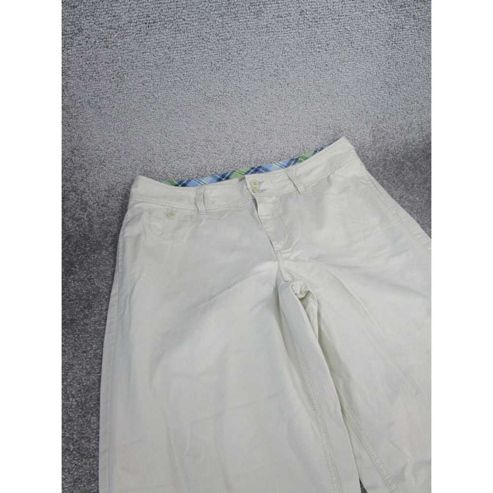 Vintage L.L. Bean Pants Womens 16 Ivory Cotton Tr… - image 3