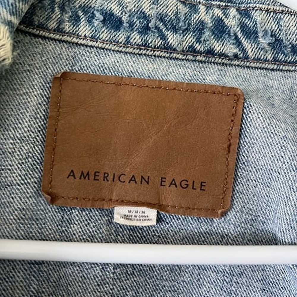 American Eagle Vintage Distressed Denim Jean Jack… - image 6