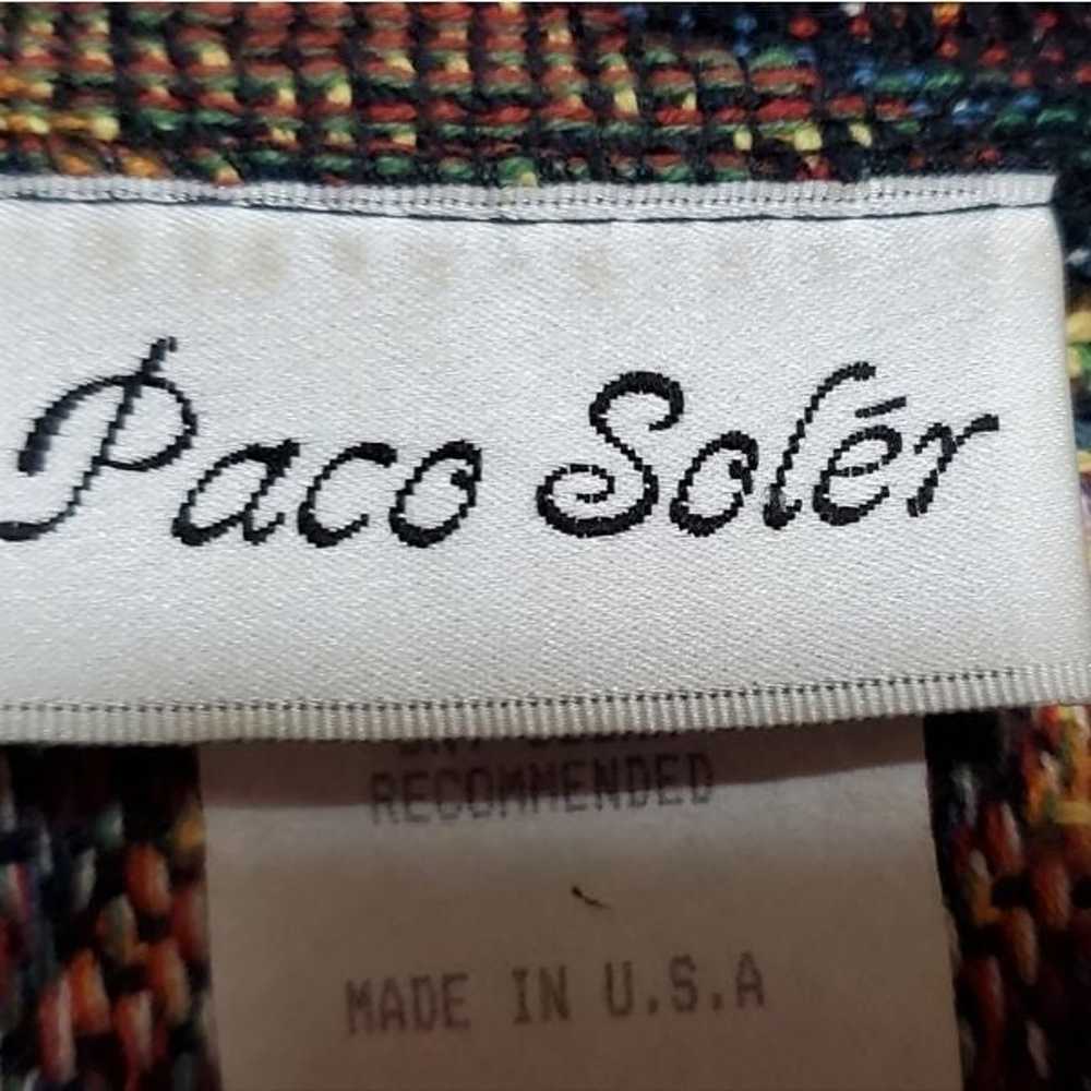 Vintage Paco Soler Knit Vineyard Sunflower Tapest… - image 11