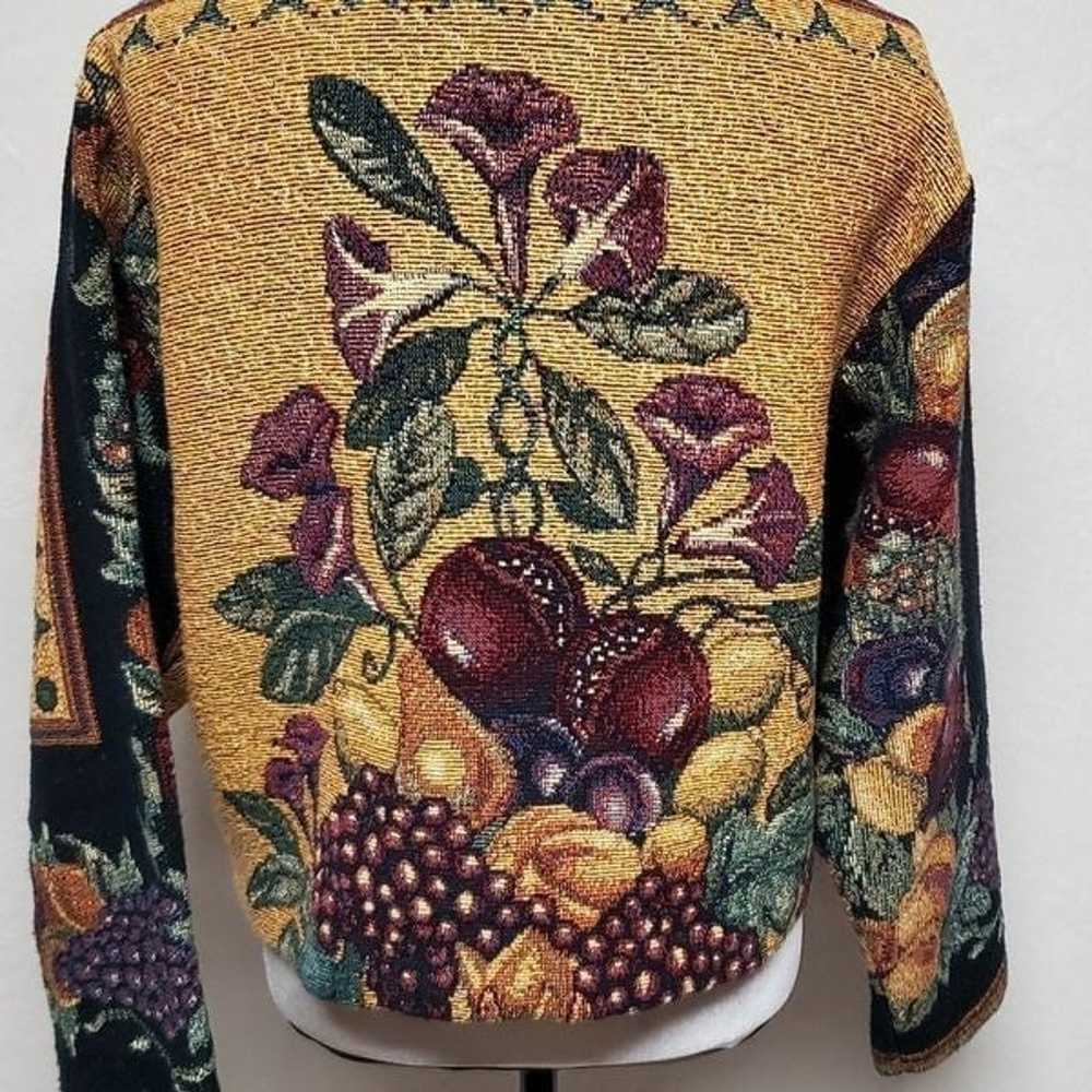 Vintage Paco Soler Knit Vineyard Sunflower Tapest… - image 9