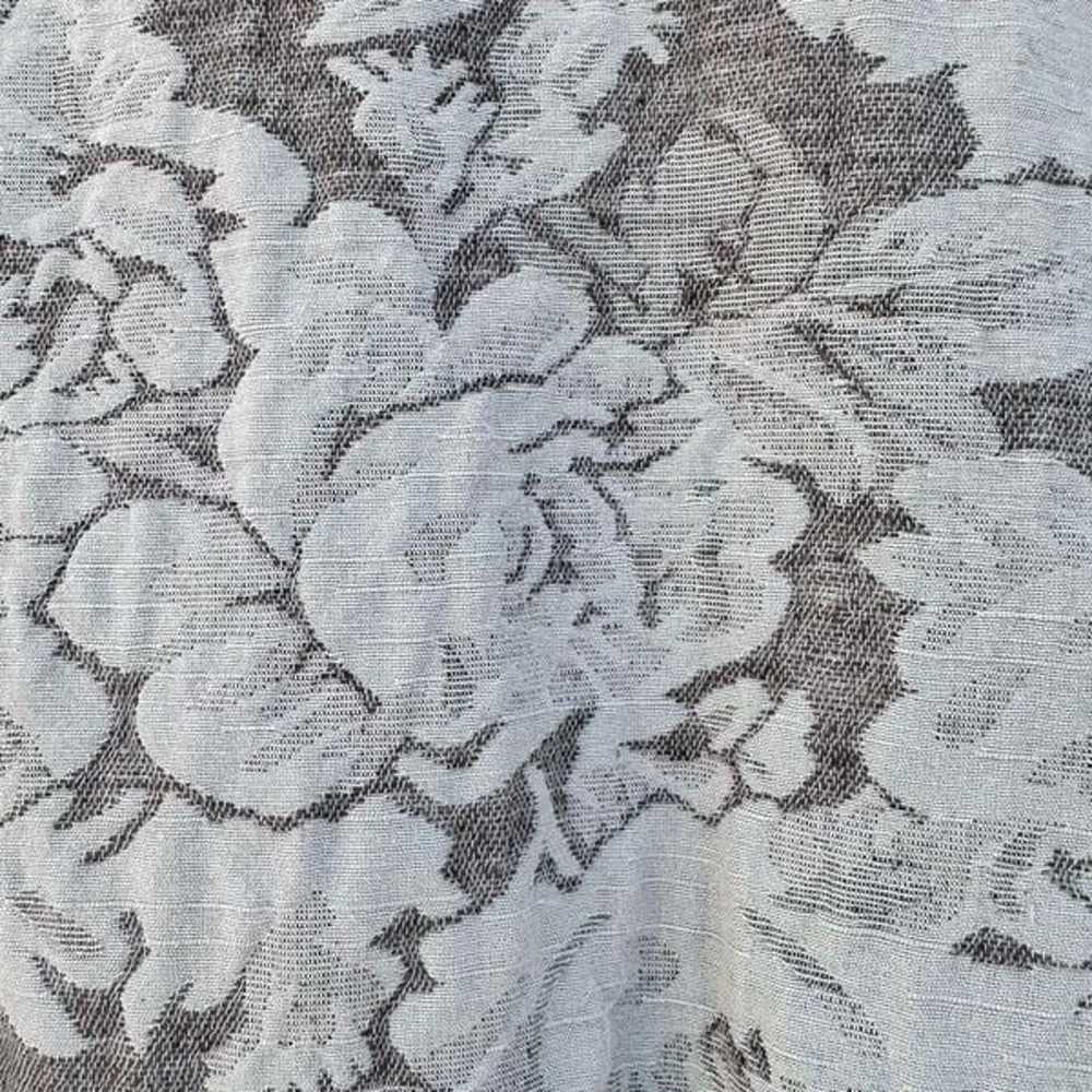 Romantic Floral Rose Linen and Cotton Summer Blaz… - image 5