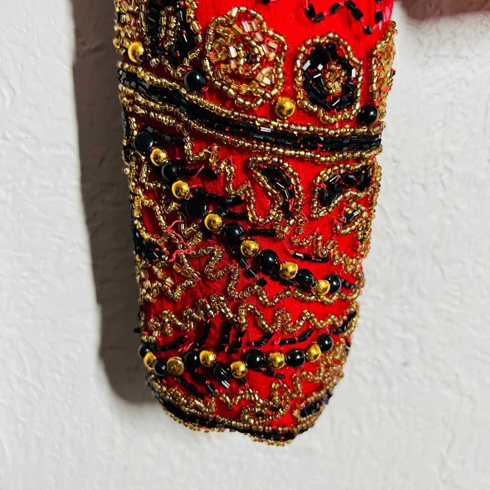 Vintage Lawrence Kazar Silk BEaded Jacket Hook Fr… - image 10