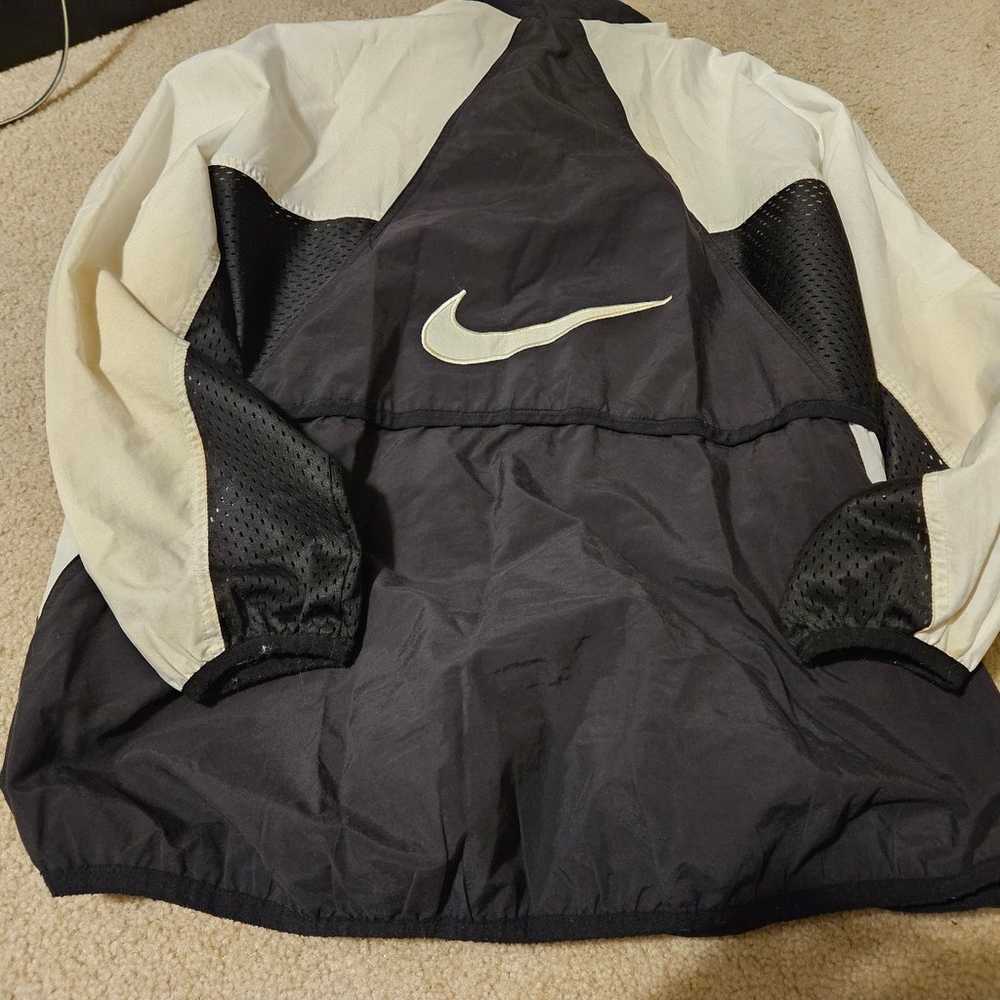 Vintage Rare 90s Nike Windbreaker Jacket Black An… - image 10