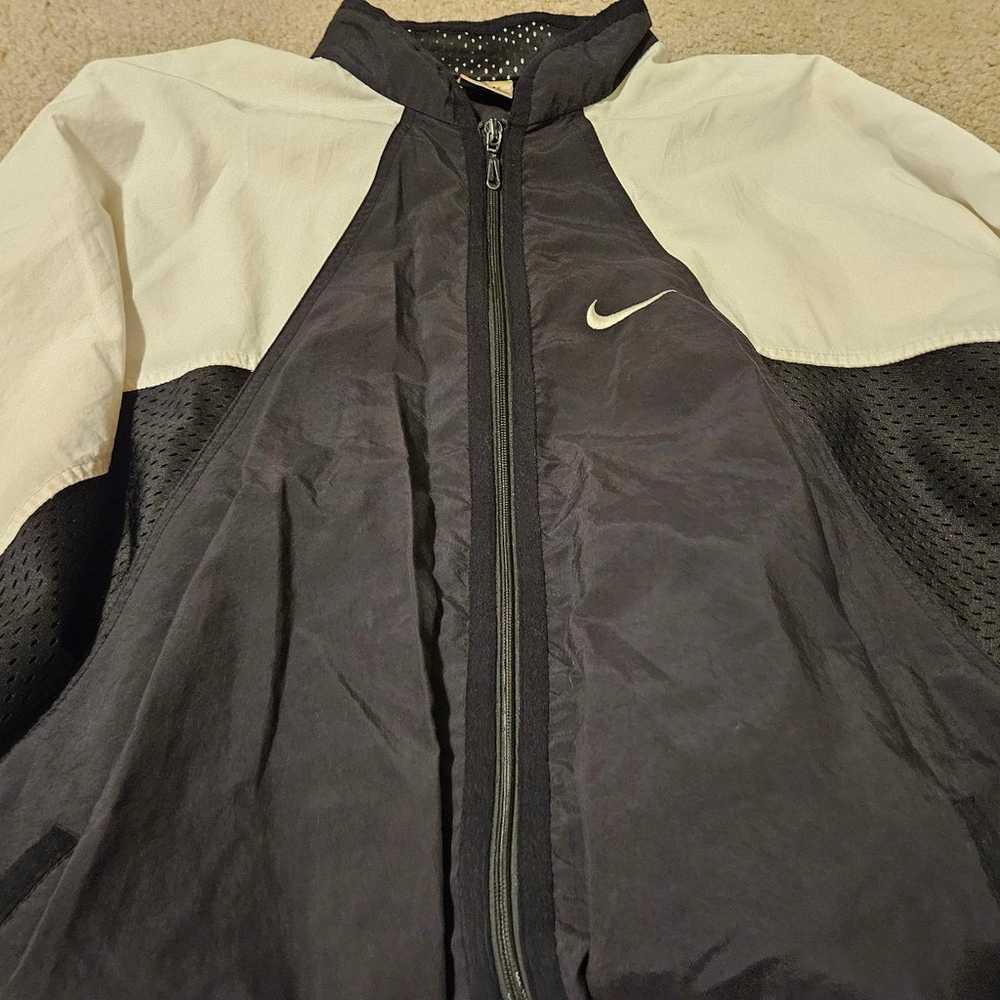 Vintage Rare 90s Nike Windbreaker Jacket Black An… - image 12