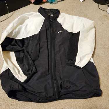 Vintage Rare 90s Nike Windbreaker Jacket Black An… - image 1