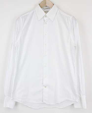 Suitsupply 38S Slim White Cotton Blend Long Sleeve