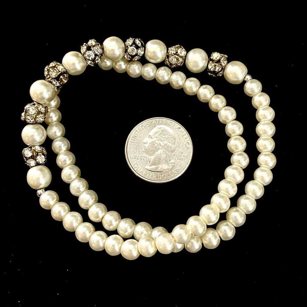 Silver AVW Vintage Napier Ivory Faux Pearl & Crys… - image 8