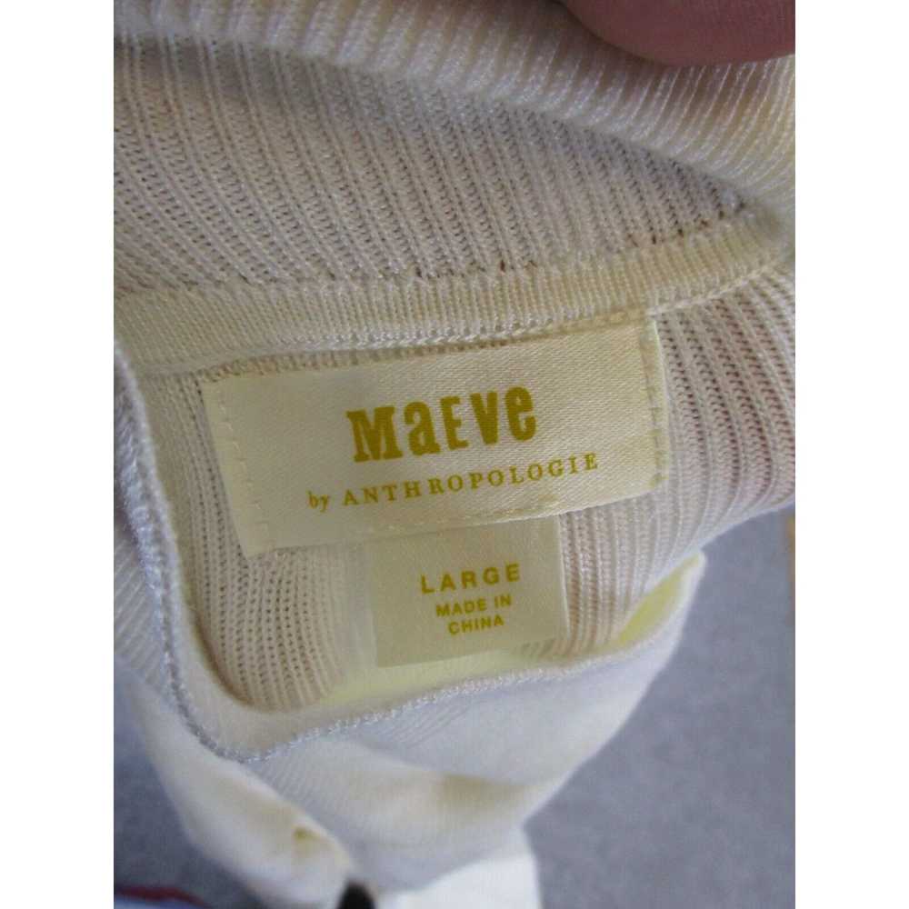 Vintage Maeve Sweater Womens Large White Knit Tur… - image 6