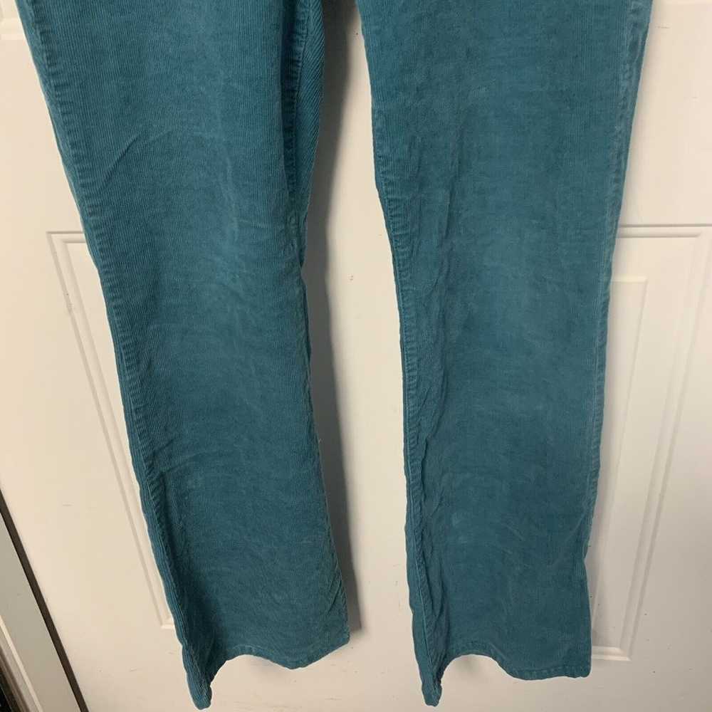 Talbots Boot Cut Curvy Fit Teal Blue Corduroy Pan… - image 4