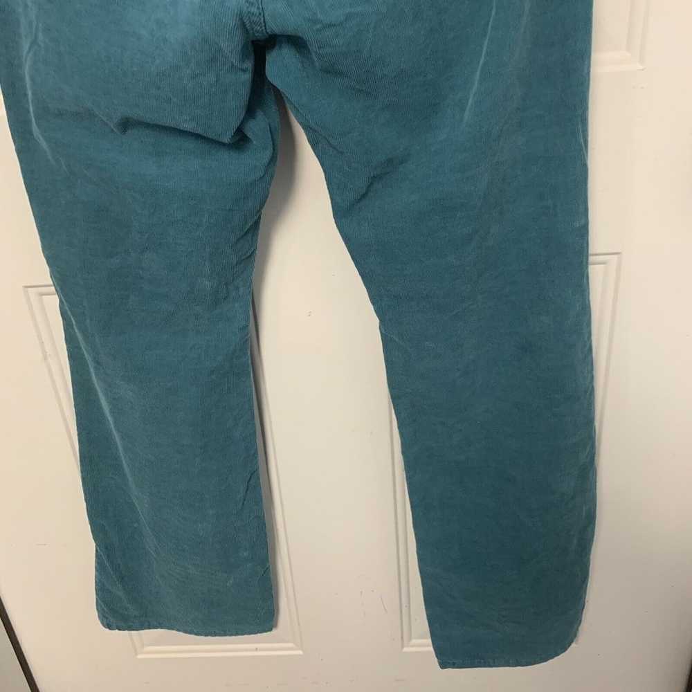 Talbots Boot Cut Curvy Fit Teal Blue Corduroy Pan… - image 6