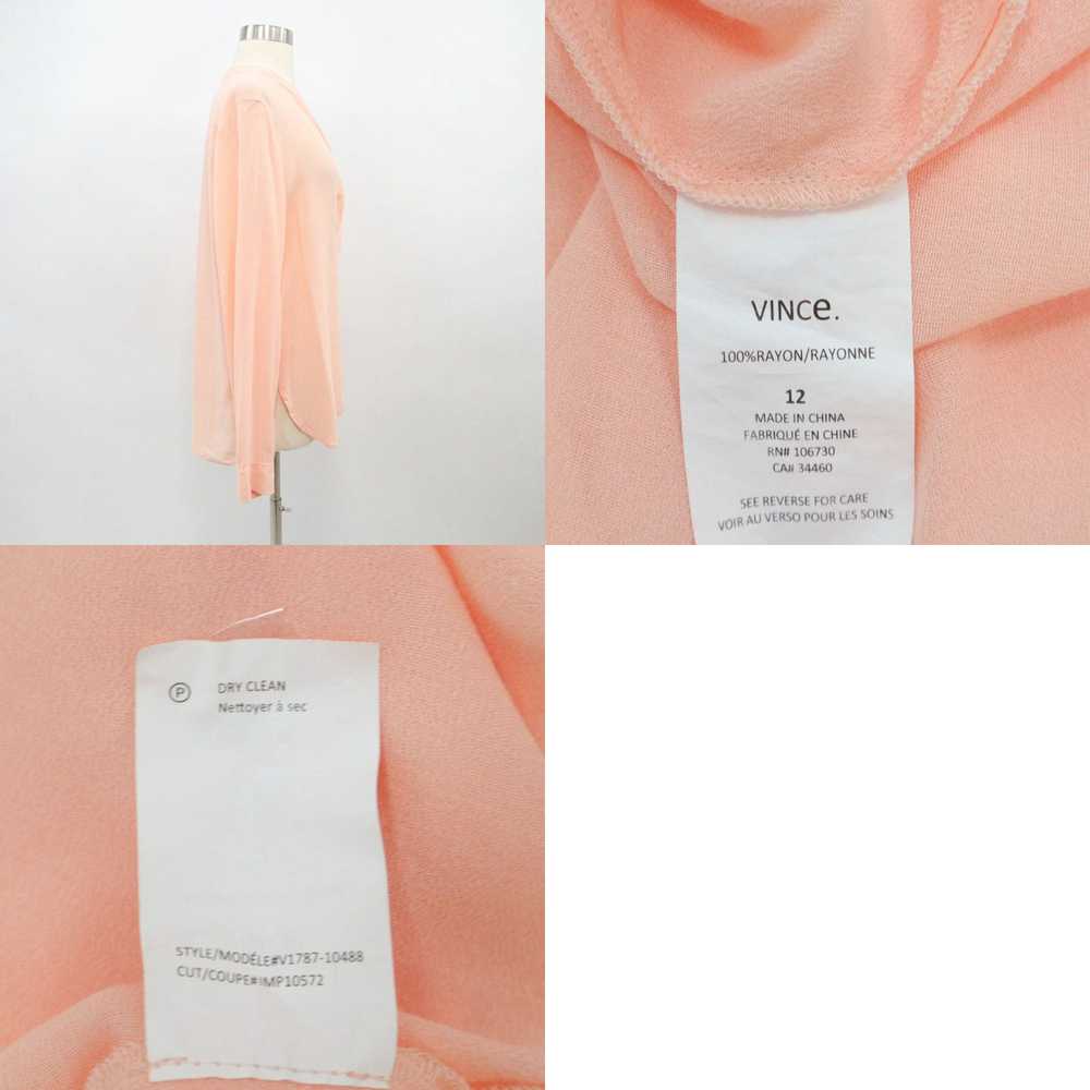 Vince Vince Blouse Shirt Top Womens 12 Peach Apri… - image 8