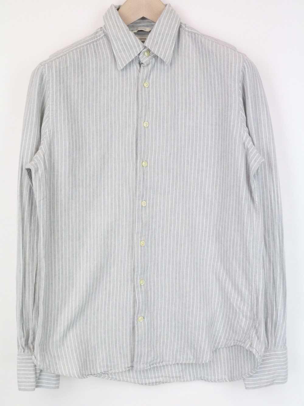 Suitsupply 38/15 Grey Slim Pinstriped Egyptian Co… - image 1