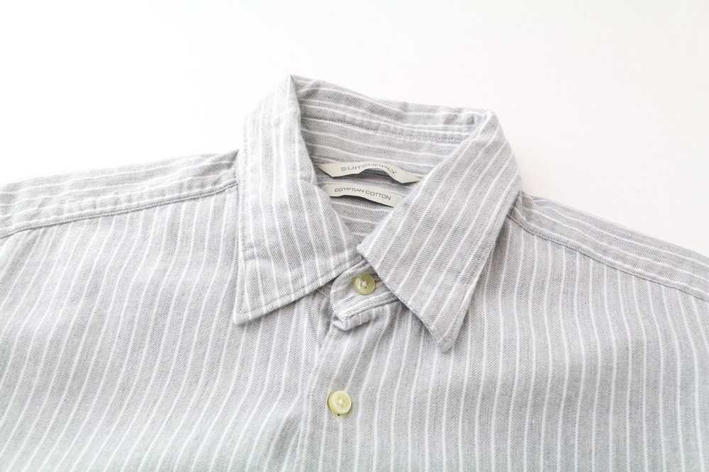 Suitsupply 38/15 Grey Slim Pinstriped Egyptian Co… - image 3