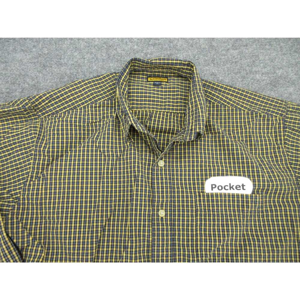 Buckle BKE Division Shirt Mens XL Yellow Plaid Lo… - image 3