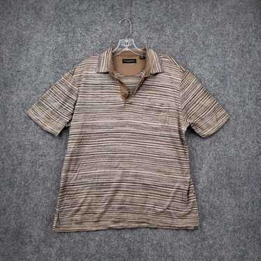 Vintage Jhane Barnes Polo Shirt Men Large Brown S… - image 1