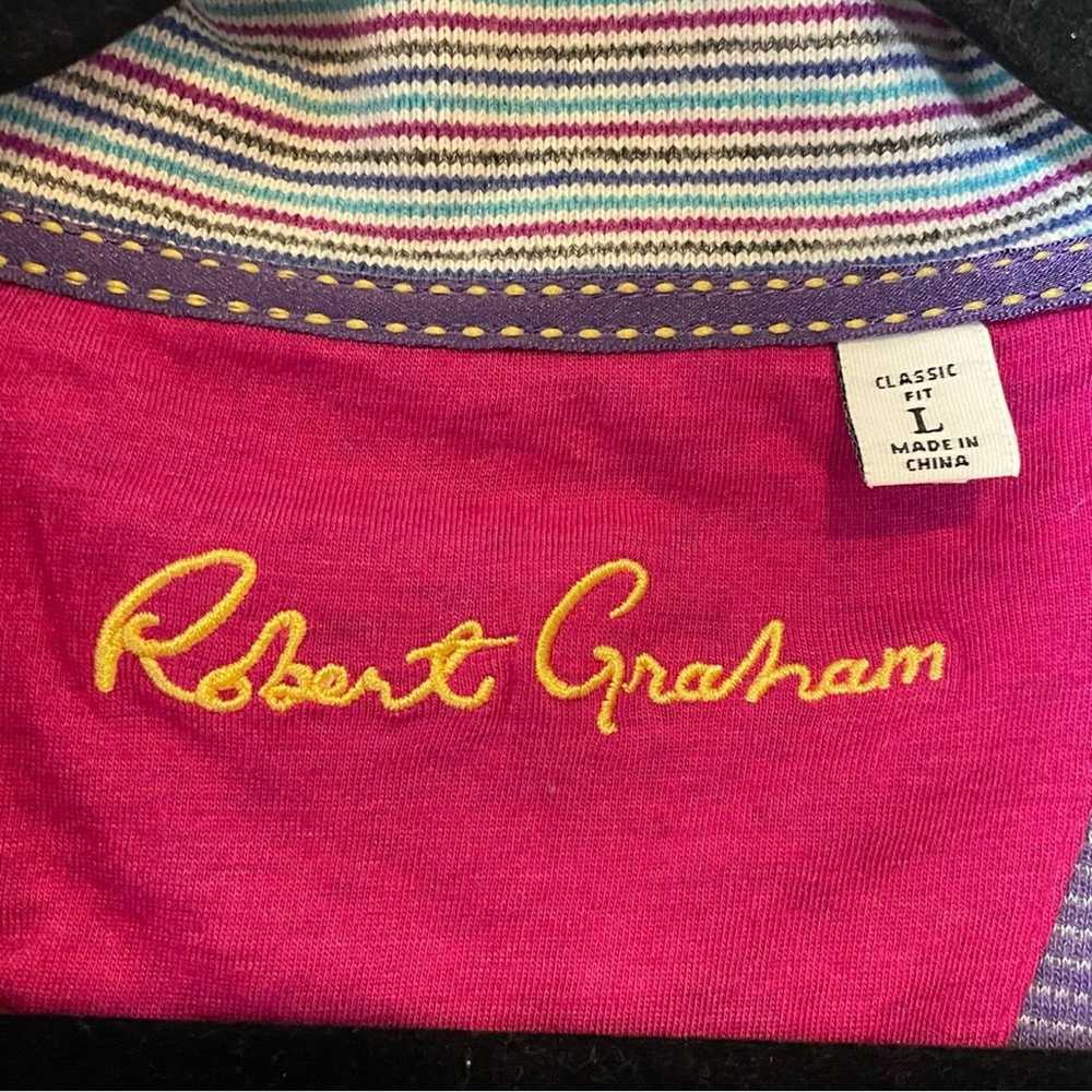 Robert Graham ROBERT GRAHAM 1/4 zip gray knit con… - image 3