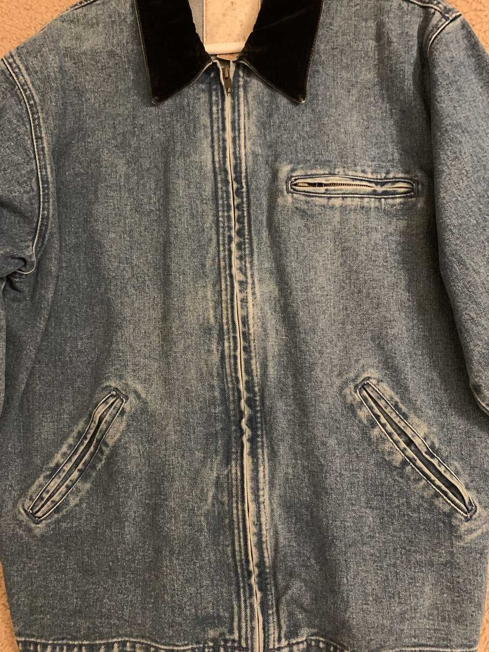 Vintage Zip Denim Jacket - image 2