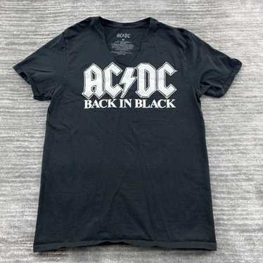 Vintage ACDC Shirt Size M Womens Back in Black Ro… - image 1