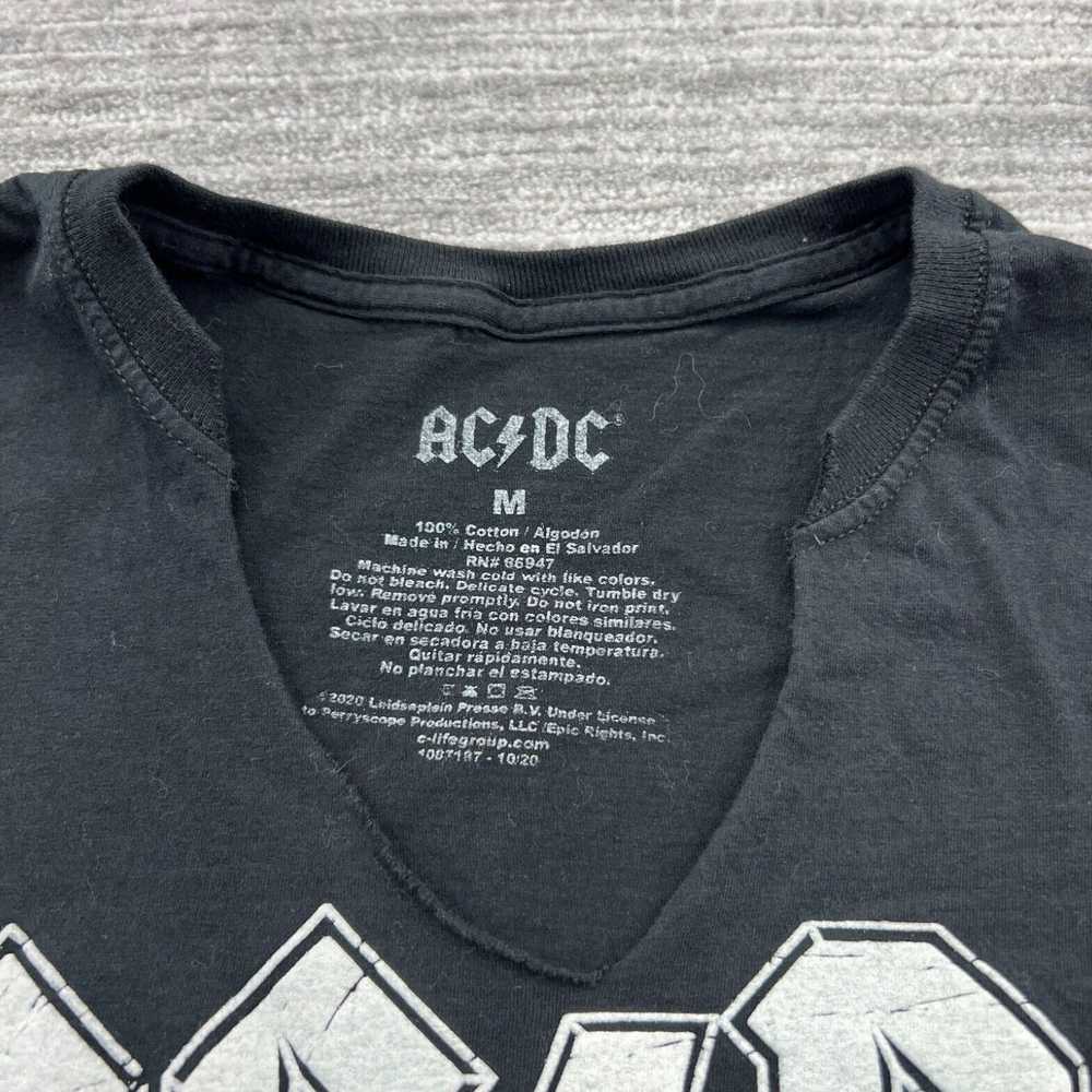 Vintage ACDC Shirt Size M Womens Back in Black Ro… - image 3