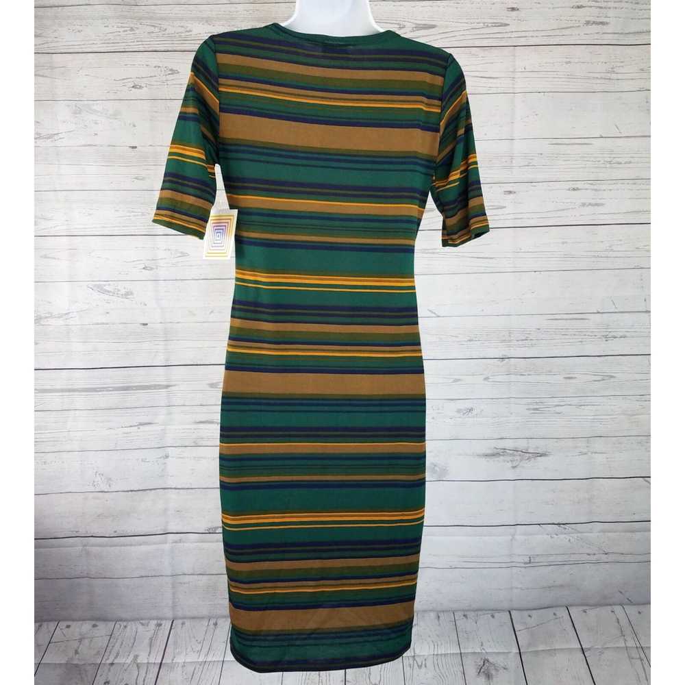 Vintage LuLaRoe Womens Julia Dress Sz XS Green Bl… - image 2