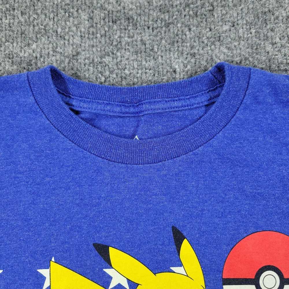 Vintage Pokemon Shirt Women Medium Blue Pikachu P… - image 3