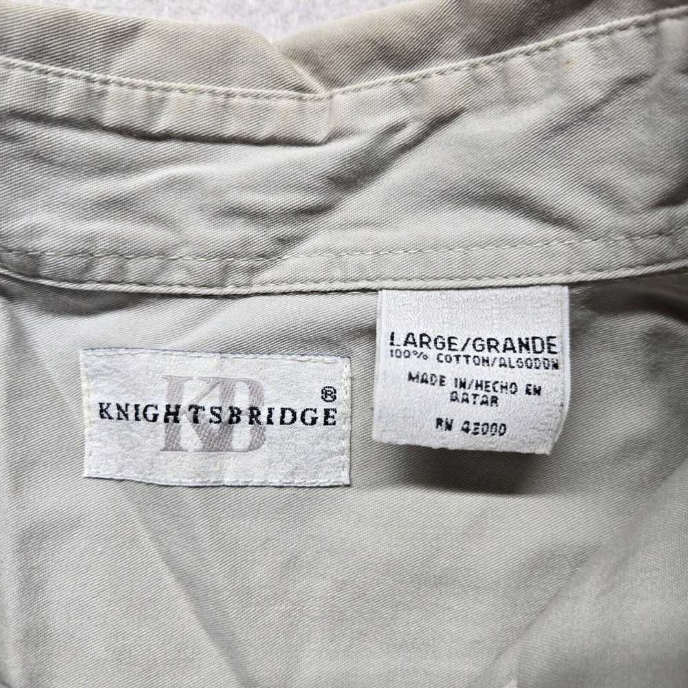 Vintage KNIGHTSBRIDGE Solid White Button Up Long … - image 3