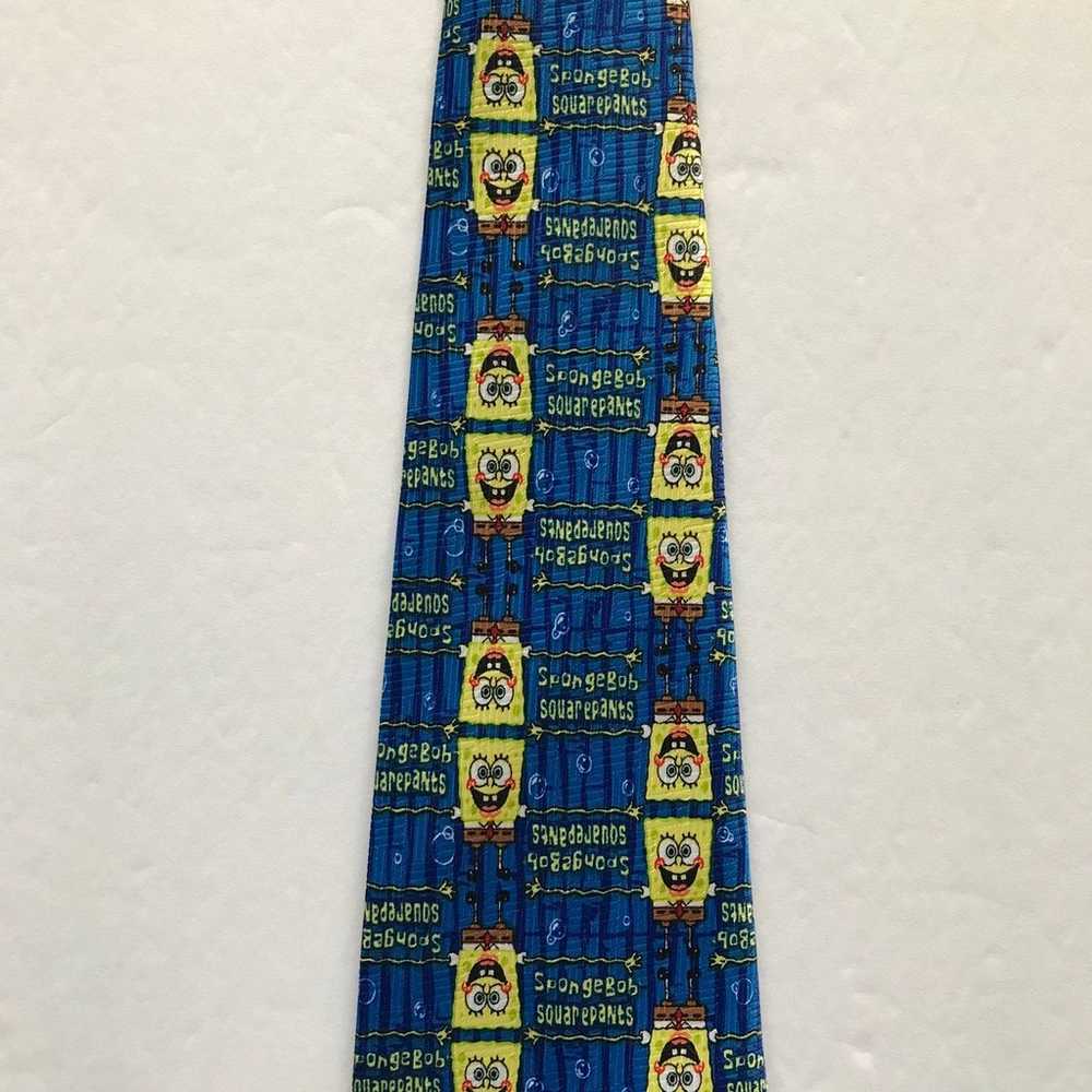 VINTAGE SPONGEBOB SQUAREPANTS Mens Neck Tie Blue … - image 10